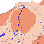 Diffuzi�s kartogram-t�rk�p Magyarorsz�gr�l