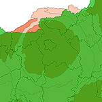 Diffuzi�s kartogram-t�rk�p Magyarorsz�gr�l