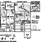 Raisz Erwin �ltal k�sz�tett kartogram-t�rk�p