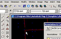 Az AutoDesk Map munkafellete